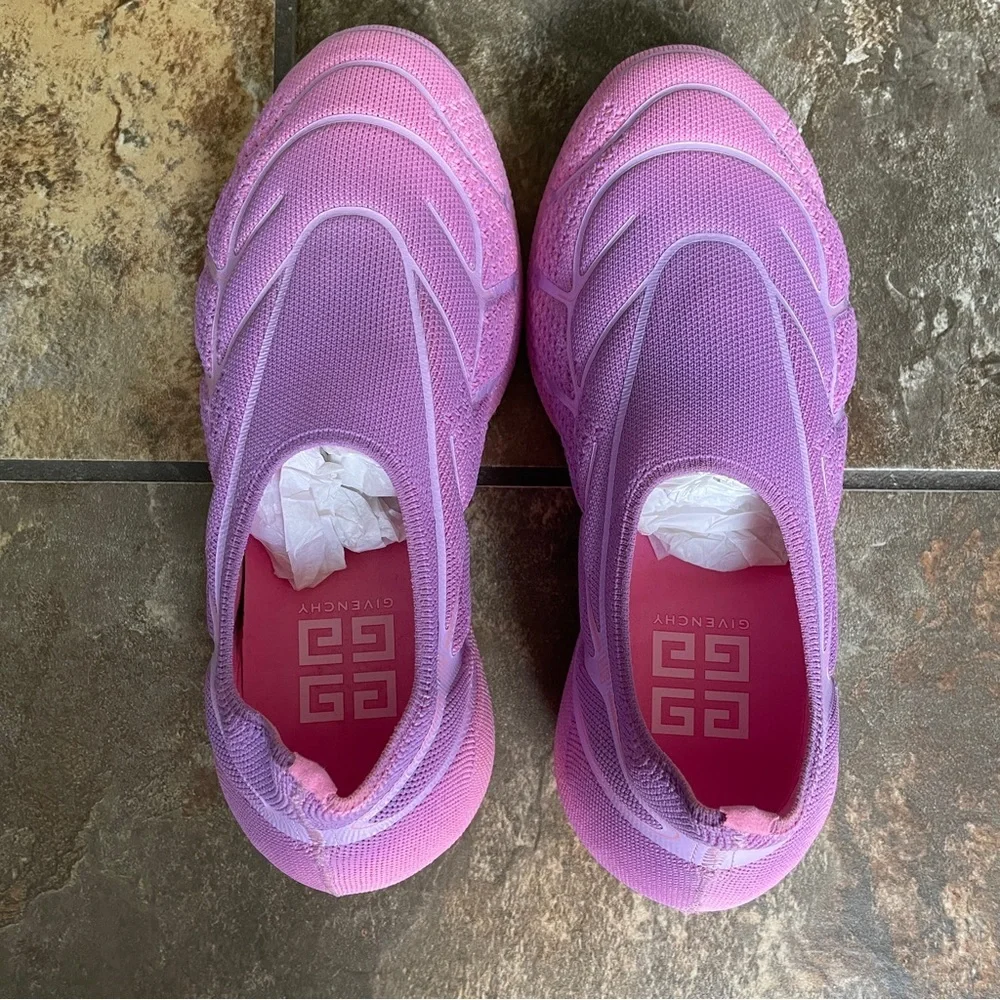 $995 Givenchy TK-360+ Purple/ Pink Low Top Knit Sneakers in Mesh NWT!! - Picture 5 of 10